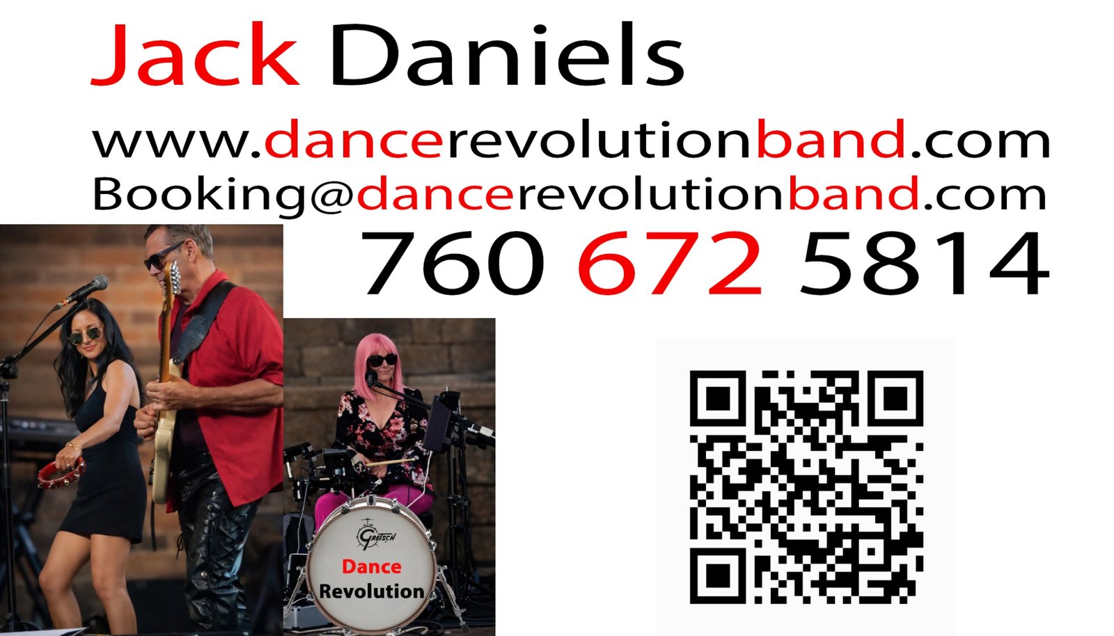 Dance Revolution business card back